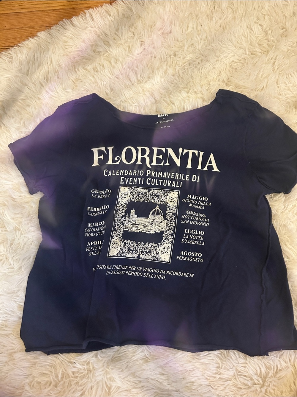 Florentia Graphic Tee - Navy Blue